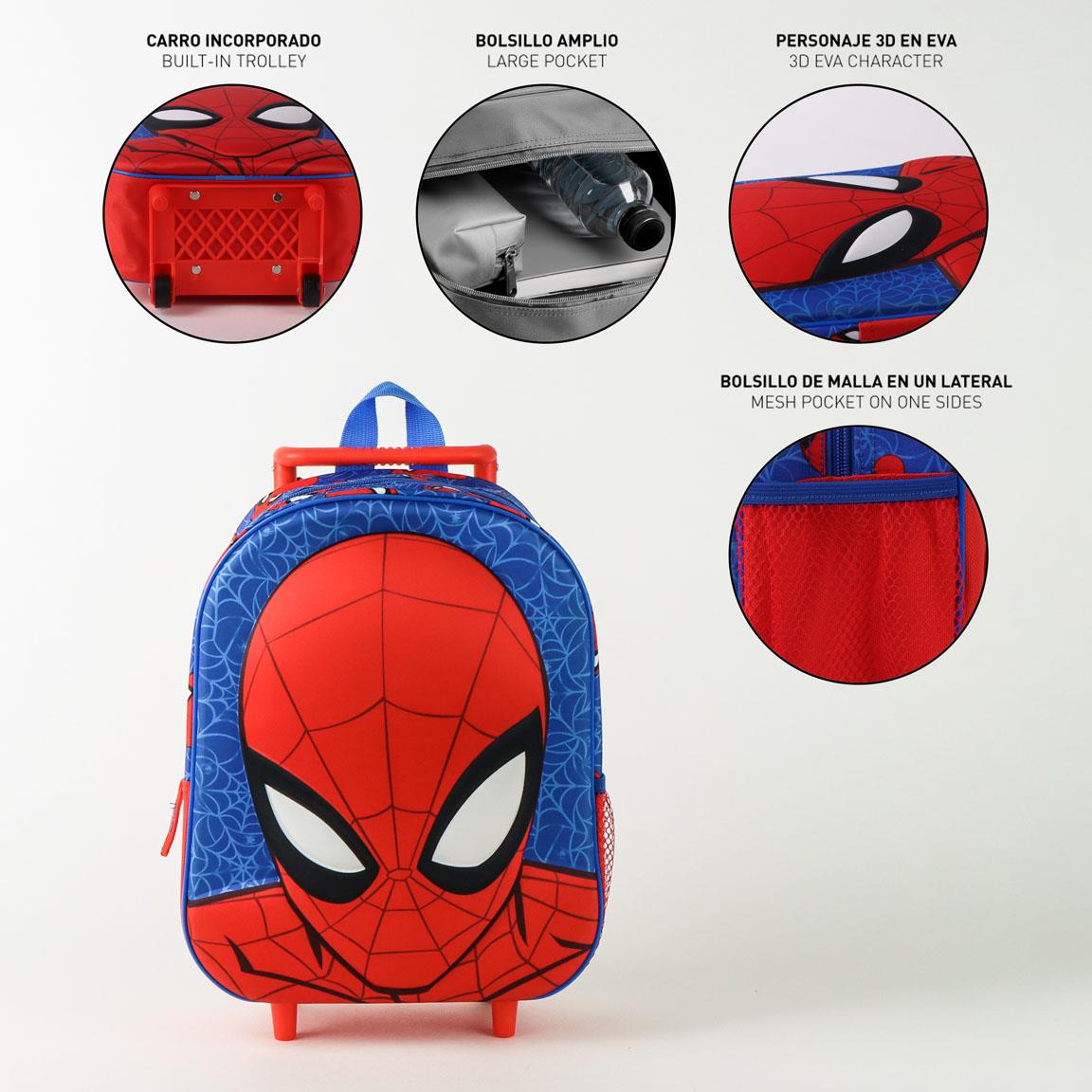 ÇANTË SHKOLLE ME RROTA (TROLLEY) PËR FËMIJË SPIDERMAN 3D